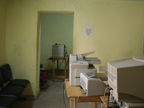 Inside Lebazy Internet Cyber Café in Gao, Mali
